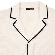 Essential Crochet Button Up Shirt - White Button Up Shirts Eight-X