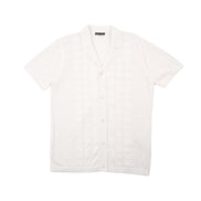 Monterey Crochet Button Up Shirt - White Button Up Shirts Eight-X