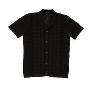 Monterey Crochet Button Up Shirt - Black Button Up Shirts Eight-X