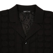 Monterey Crochet Button Up Shirt - Black Button Up Shirts Eight-X