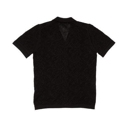 Monterey Crochet Button Up Shirt - Black Button Up Shirts Eight-X