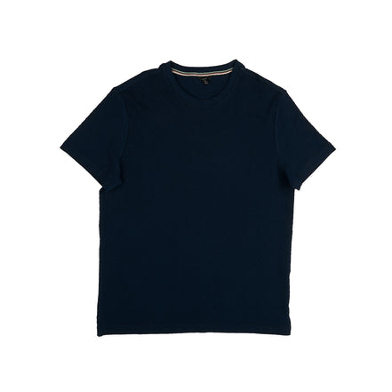 Soft Grain Textured T-Shirt T-Shirts Eight-X NAVY S