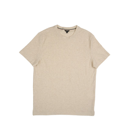 Ridge Textured T-Shirt - Beige T-Shirts Eight-X