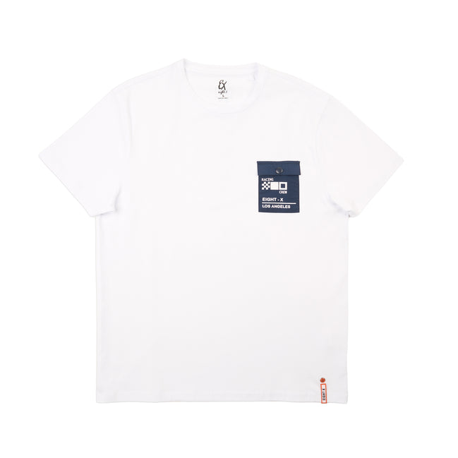 Trackside Graphic T-Shirt – White T-Shirts Eight-X WHITE S
