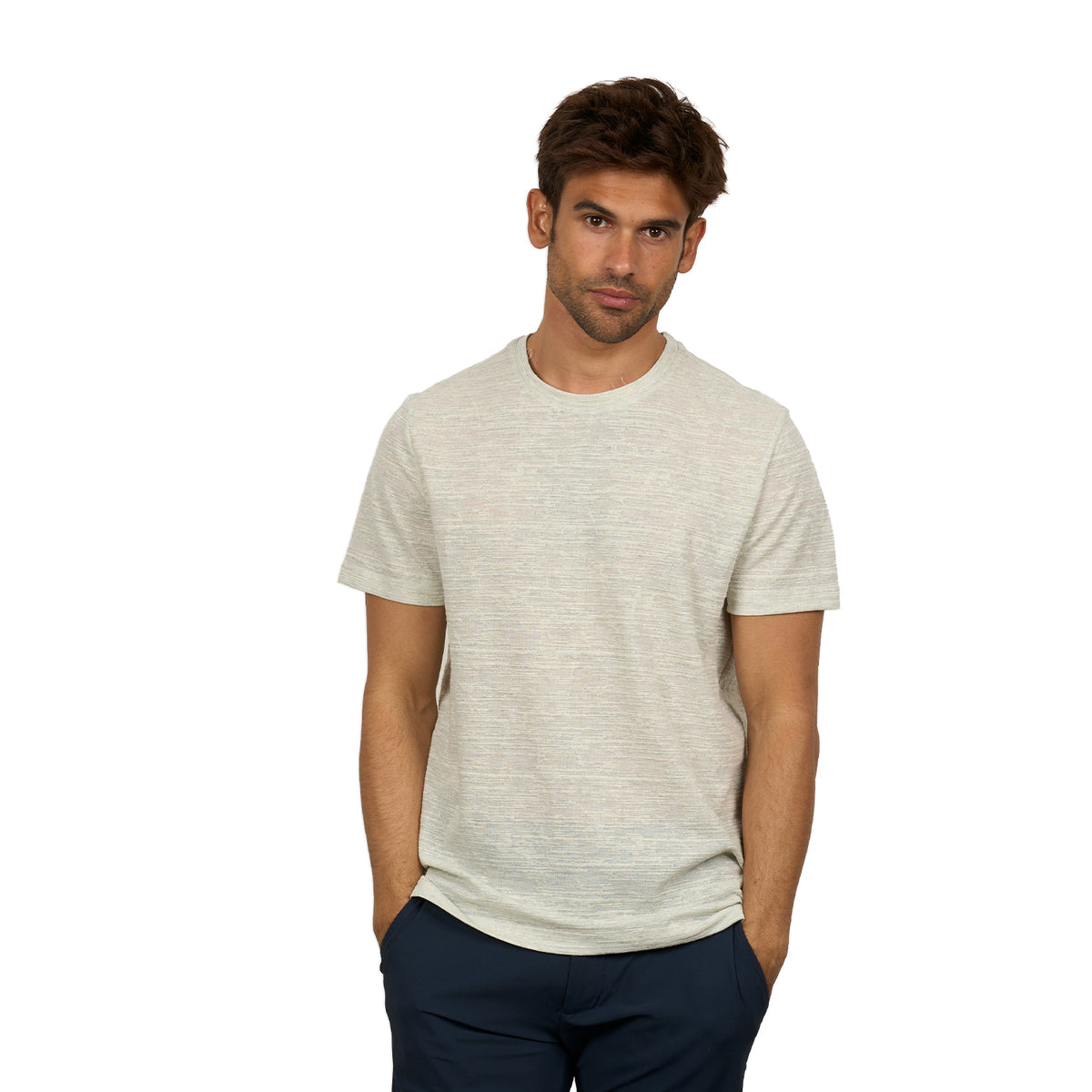Soft Form Textured T-Shirt - Green T-Shirts Eight-X