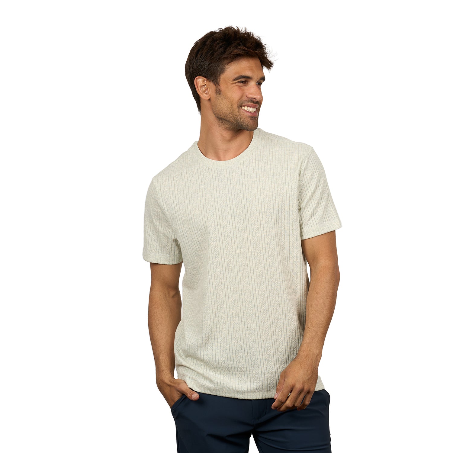 Ridge Textured T-Shirt - Green T-Shirts Eight-X