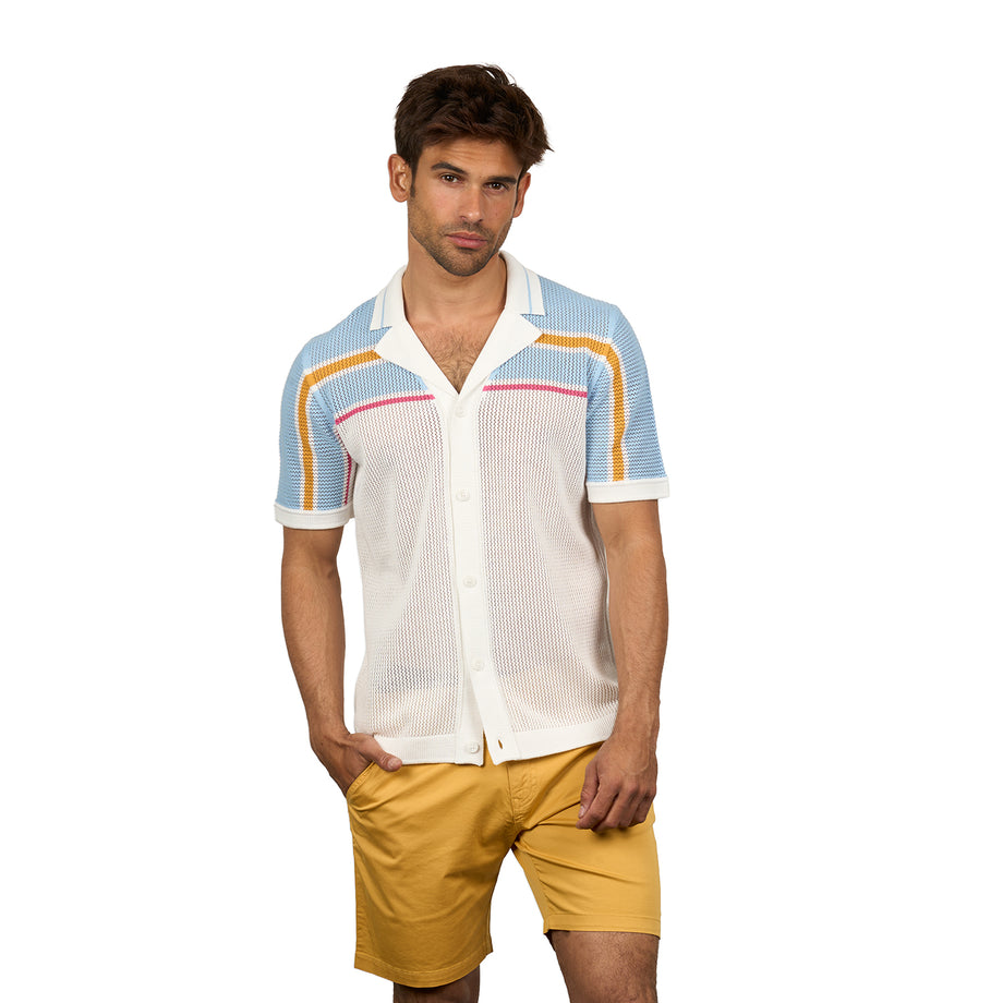 Catalina Crochet Button Up Shirt