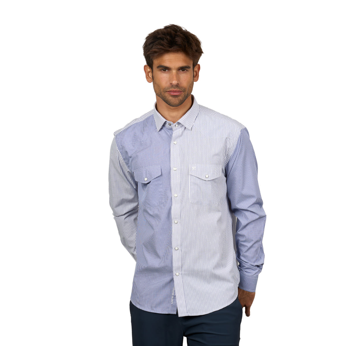 Blueport Long Sleeve Button Down Shirt Button Down Shirts Eight-X