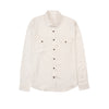Essential Utility Linen Long Sleeve Button Down Shirt - White Button Down Shirts Eight-X