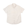 Essential Linen Button Short Sleeve Button Down Shirt - White Button Down Shirts Eight-X