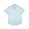 Essential Linen Button Short Sleeve Button Down Shirt - Light Blue Button Down Shirts Eight-X