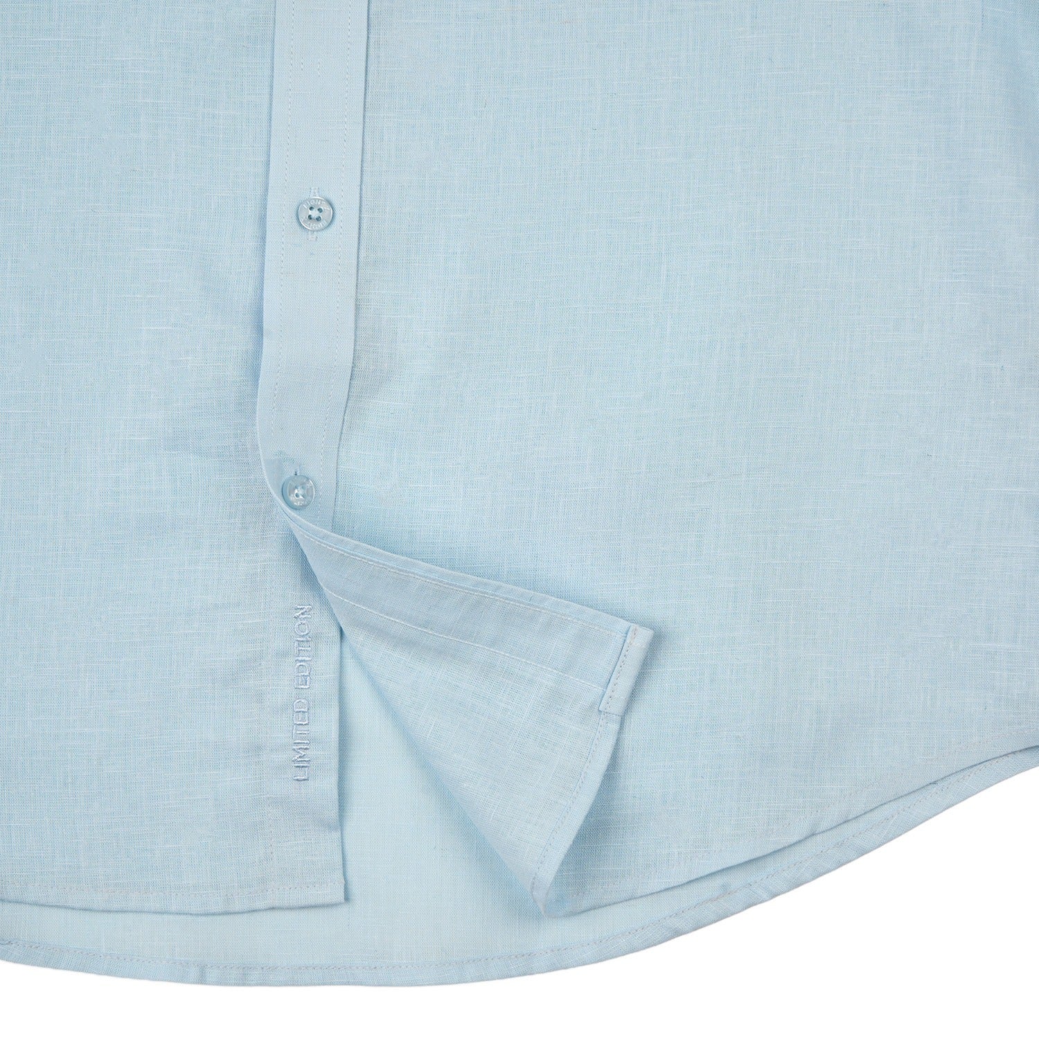 Essential Linen Button Short Sleeve Button Down Shirt - Light Blue Button Down Shirts Eight-X