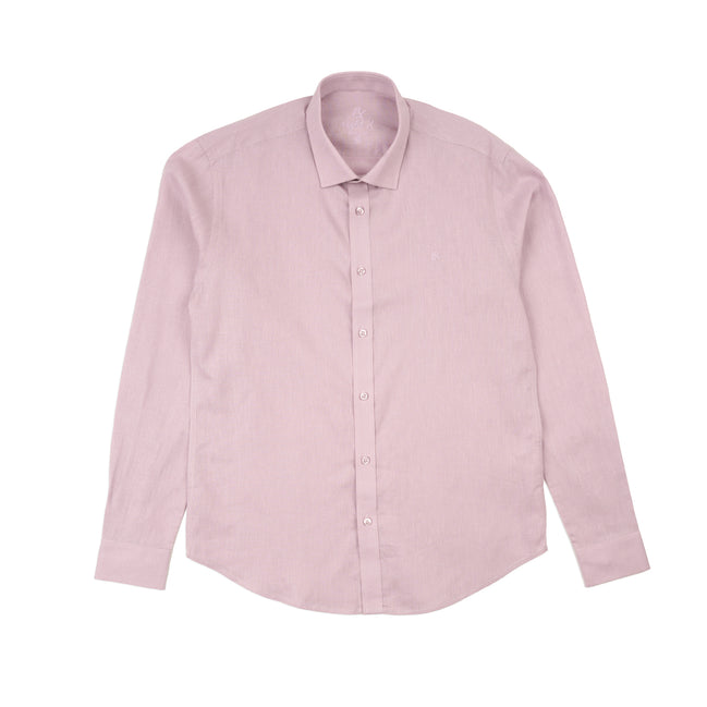 Essential Linen Long Sleeve Button Down Shirt - Lilac Button Down Shirts Eight-X