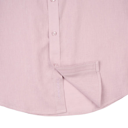 Essential Linen Long Sleeve Button Down Shirt - Lilac Button Down Shirts Eight-X