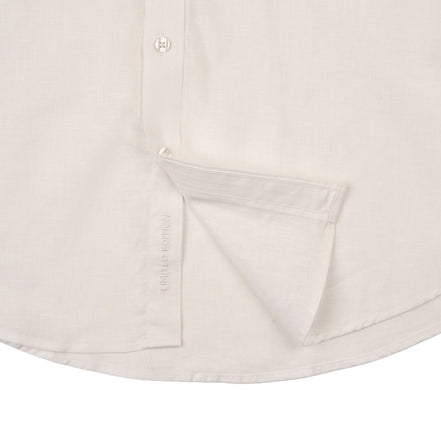 Essential Linen Long Sleeve Button Down Shirt - White Button Down Shirts Eight-X