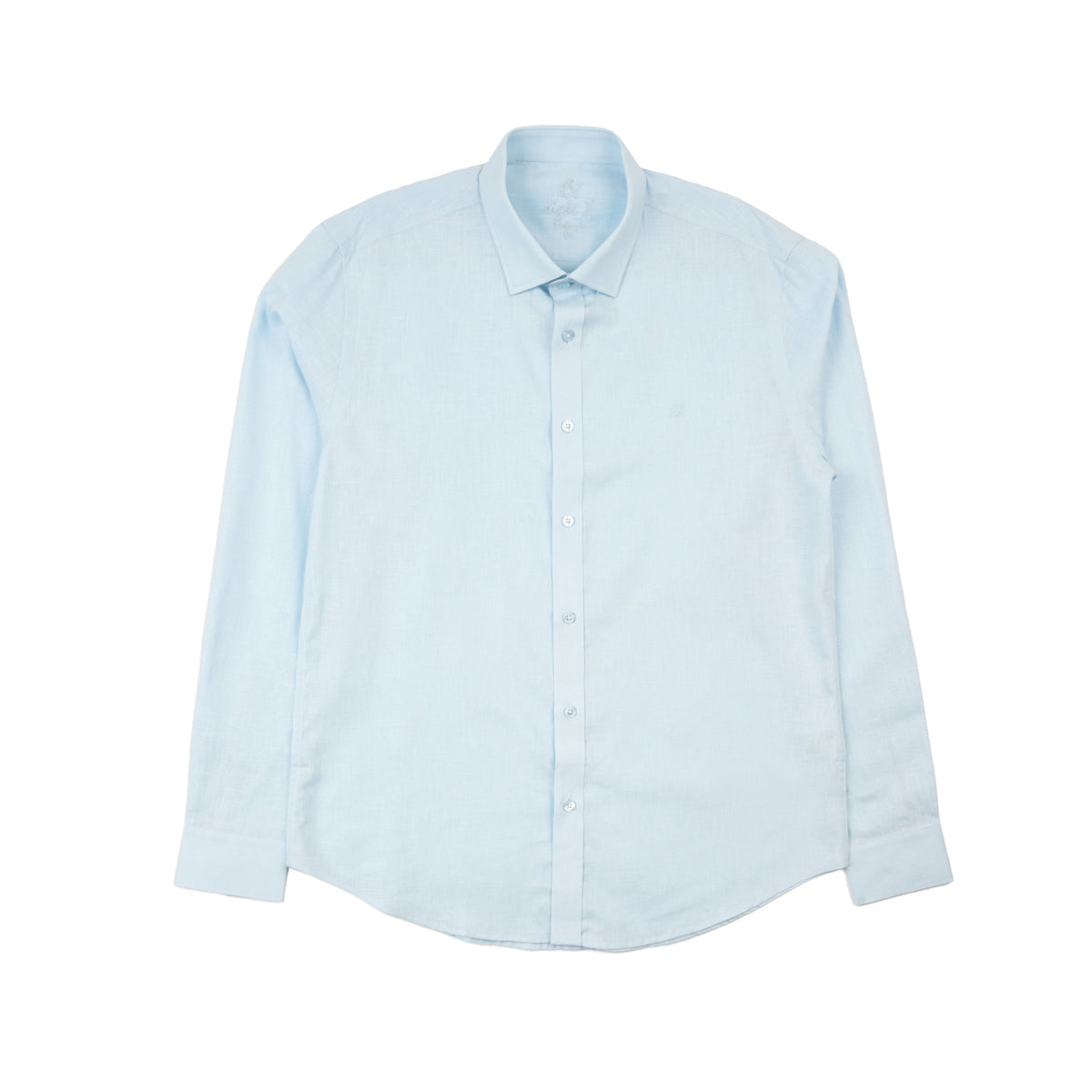 Essential Linen Long Sleeve Button Down Shirt - Light Blue Button Down Shirts Eight-X