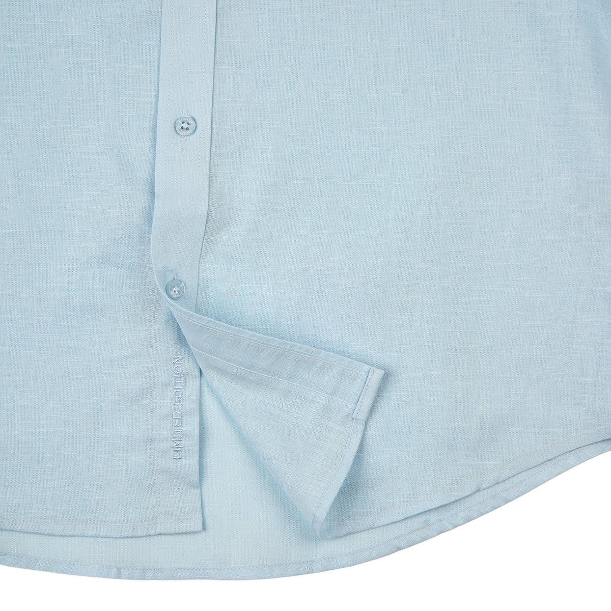 Essential Linen Long Sleeve Button Down Shirt - Light Blue Button Down Shirts Eight-X