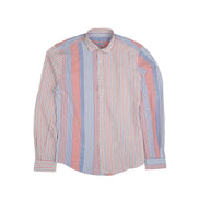 Multi Striped Seersucker Button Down Shirt - Dusk Sets Eight-X