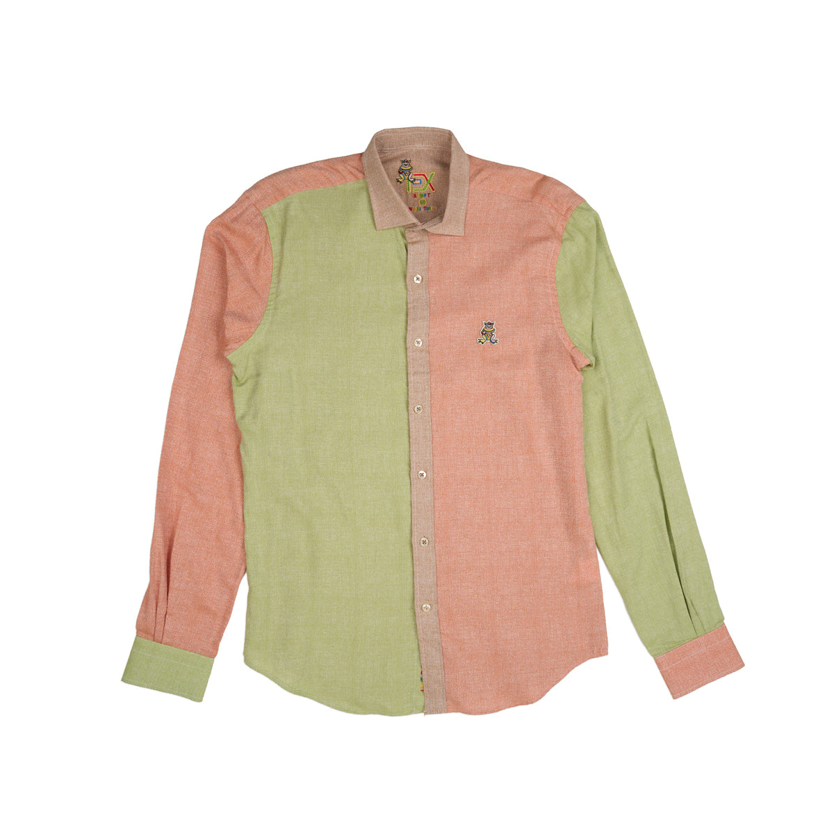 FROG Color Block Button Down Shirt - Summer Fields Button Down Shirts Eight-X