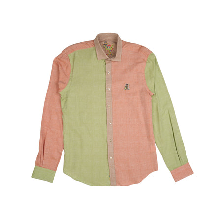 FROG Color Block Button Down Shirt - Summer Fields Button Down Shirts Eight-X
