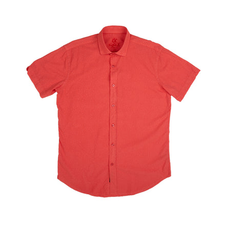 Subtle Bubbles Short Sleeve Shirt - Coral Short Sleeve Eight-X