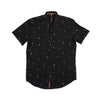 Parrot Punch Foil Short Sleeve Shirt - Black Shirts Eight-X