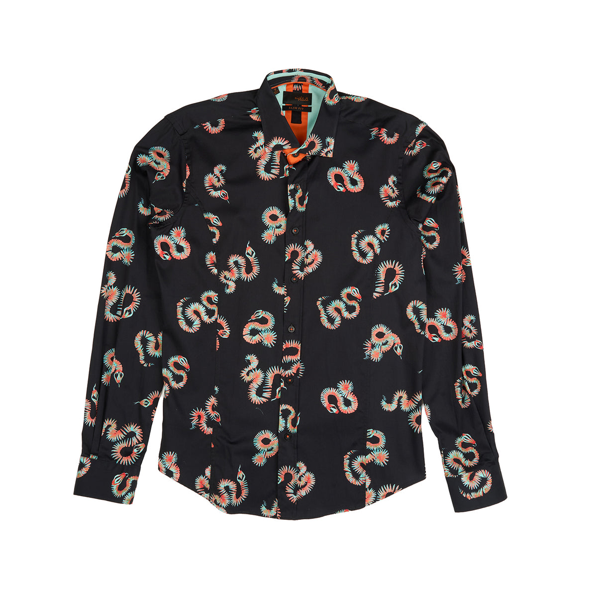Aztec Snake Print Button Down Shirt Shirts Eight-X