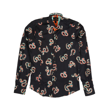 Aztec Snake Print Button Down Shirt Shirts Eight-X