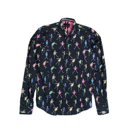 Dancing Skeletons Button Down Shirt Shirts Eight-X