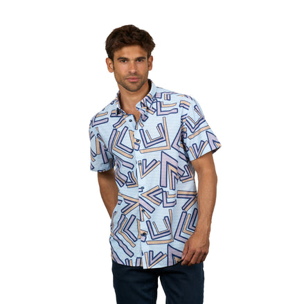 Vector Short Sleeve Button Up Shirt Button Down Shirts Eight-X