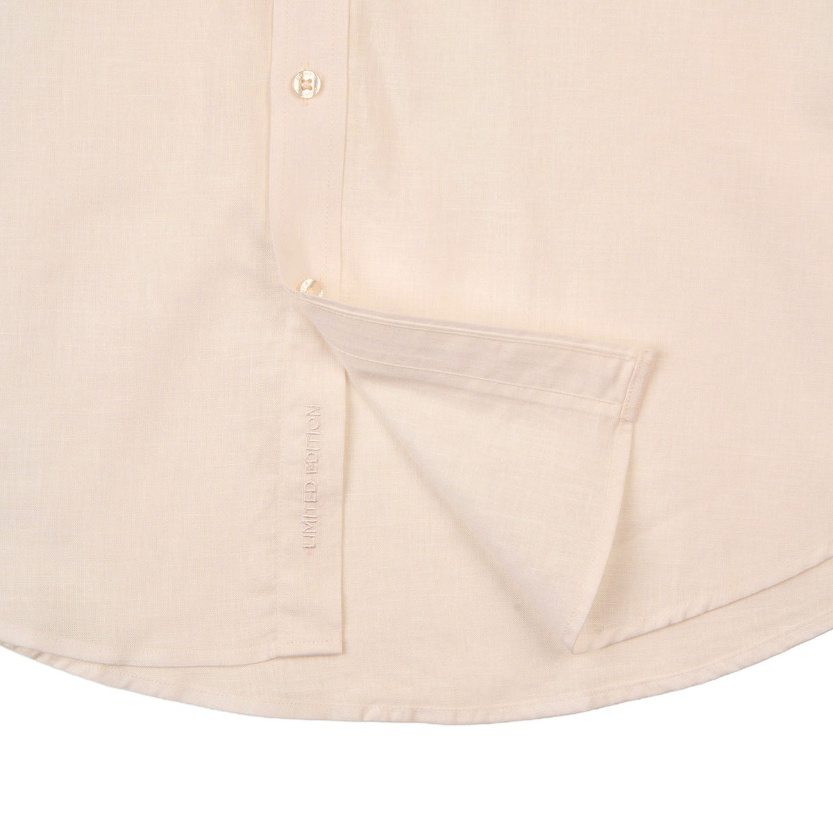 Essential Linen Long Sleeve Button Down Shirt - Beige Short Sleeve Shirts Eight-X