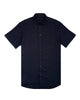 100% Linen Button Short Sleeve Button Down Shirt - Navy Short Sleeve Shirts Eight-X NAVY S