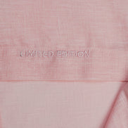 100% Linen Button Short Sleeve Button Down Shirt - Pink Eight-X