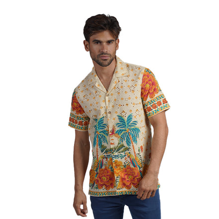Havana Button Up Short Sleeve Short Sleeve Shirts Eight-X