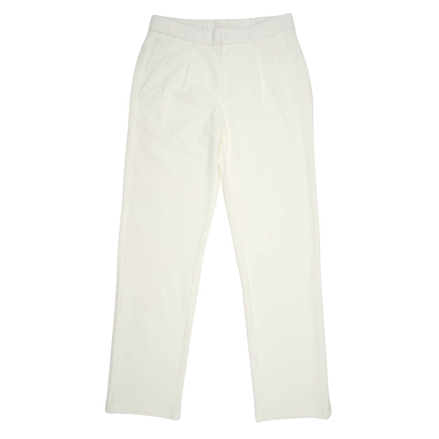 Pleated Pant - White Jeans Eight-X