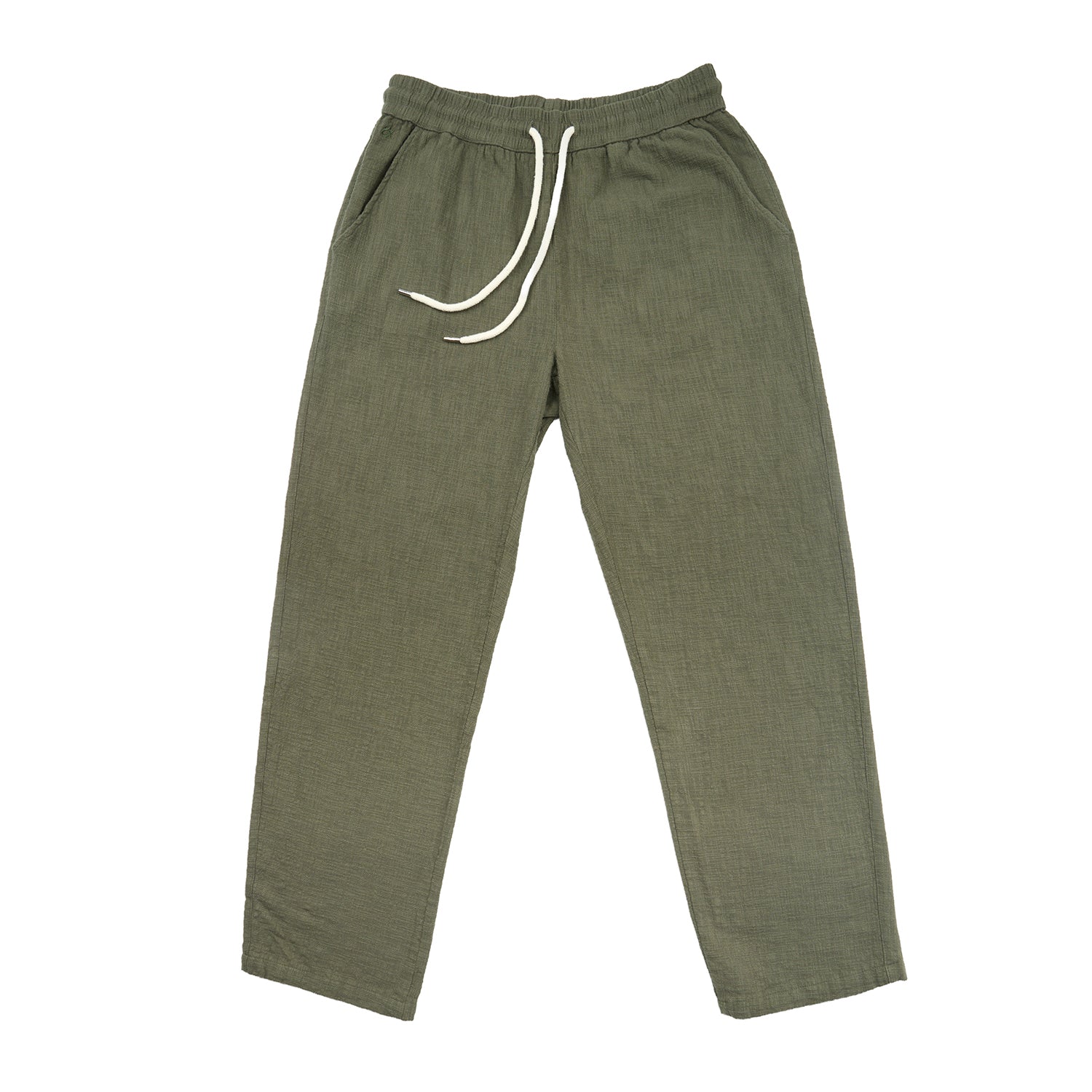 Linen Drawstring Pant - Olive Linen Eight-X Olive S