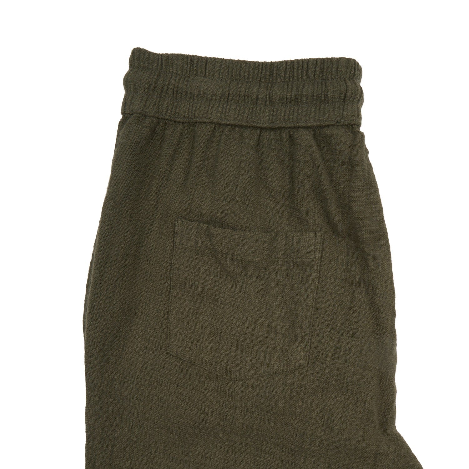 Linen Drawstring Pant - Olive Linen Eight-X