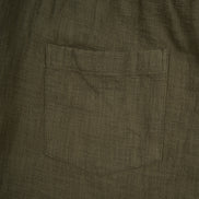 Linen Drawstring Pant - Olive Linen Eight-X