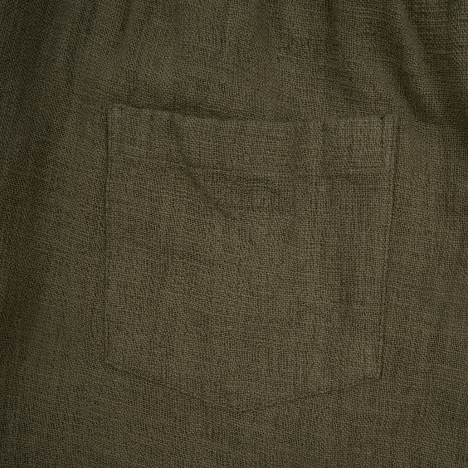 Linen Drawstring Pant - Olive Linen Eight-X