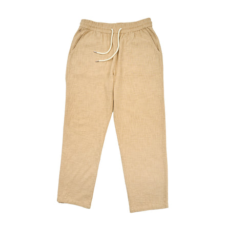 Linen Drawstring Pant - Beige Linen Eight-X BEIGE S