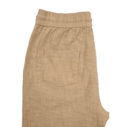 Linen Drawstring Pant - Beige Linen Eight-X