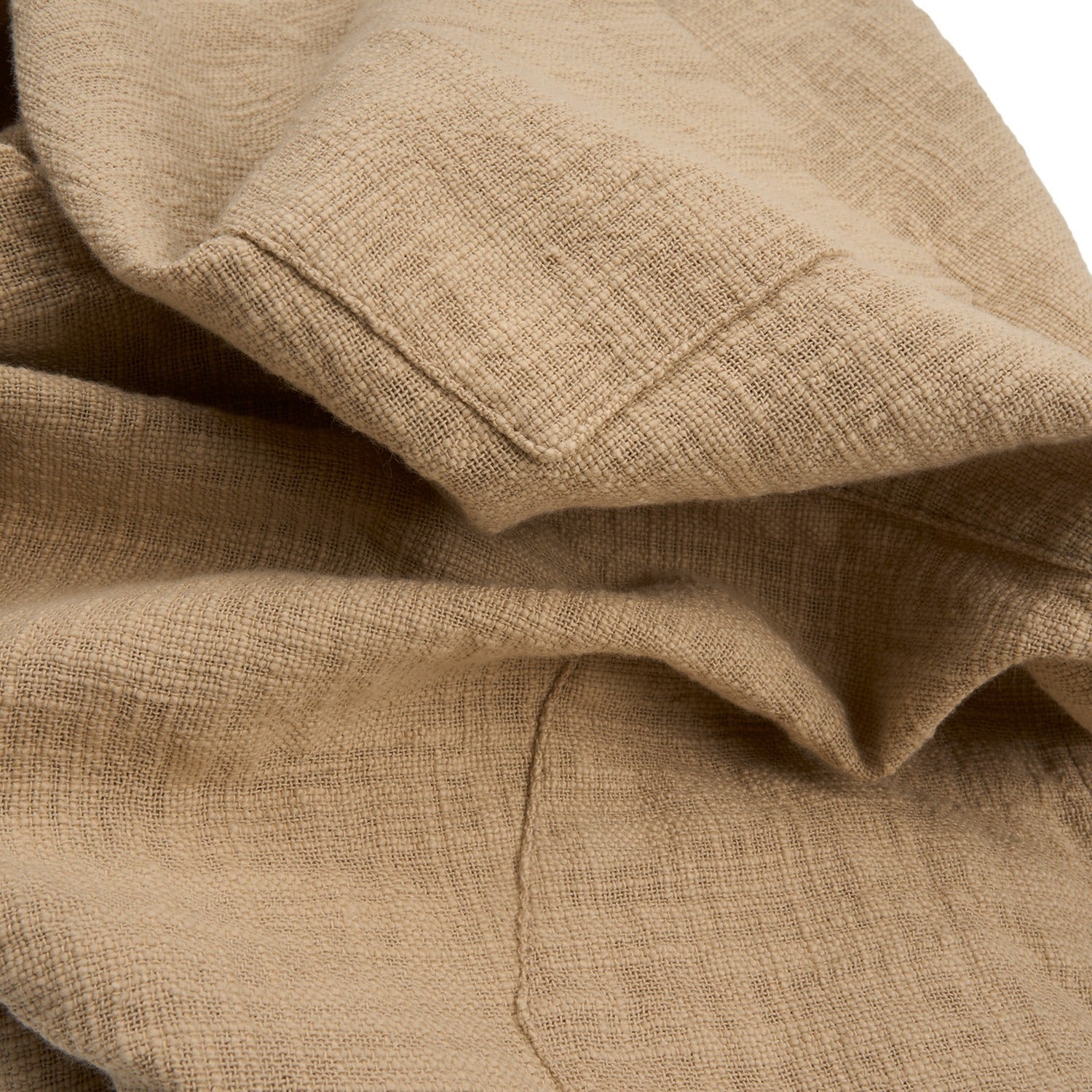 Linen Drawstring Pant - Beige Linen Eight-X