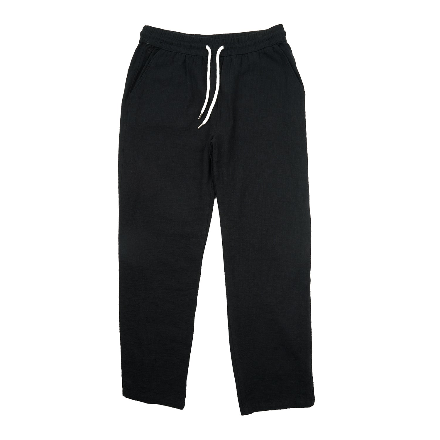 Linen Drawstring Pant - Black Linen Eight-X BLACK S