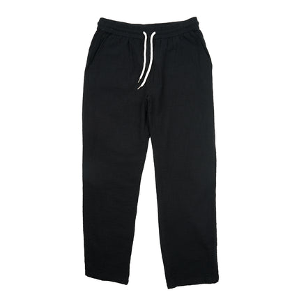Linen Drawstring Pant - Black Linen Eight-X BLACK S