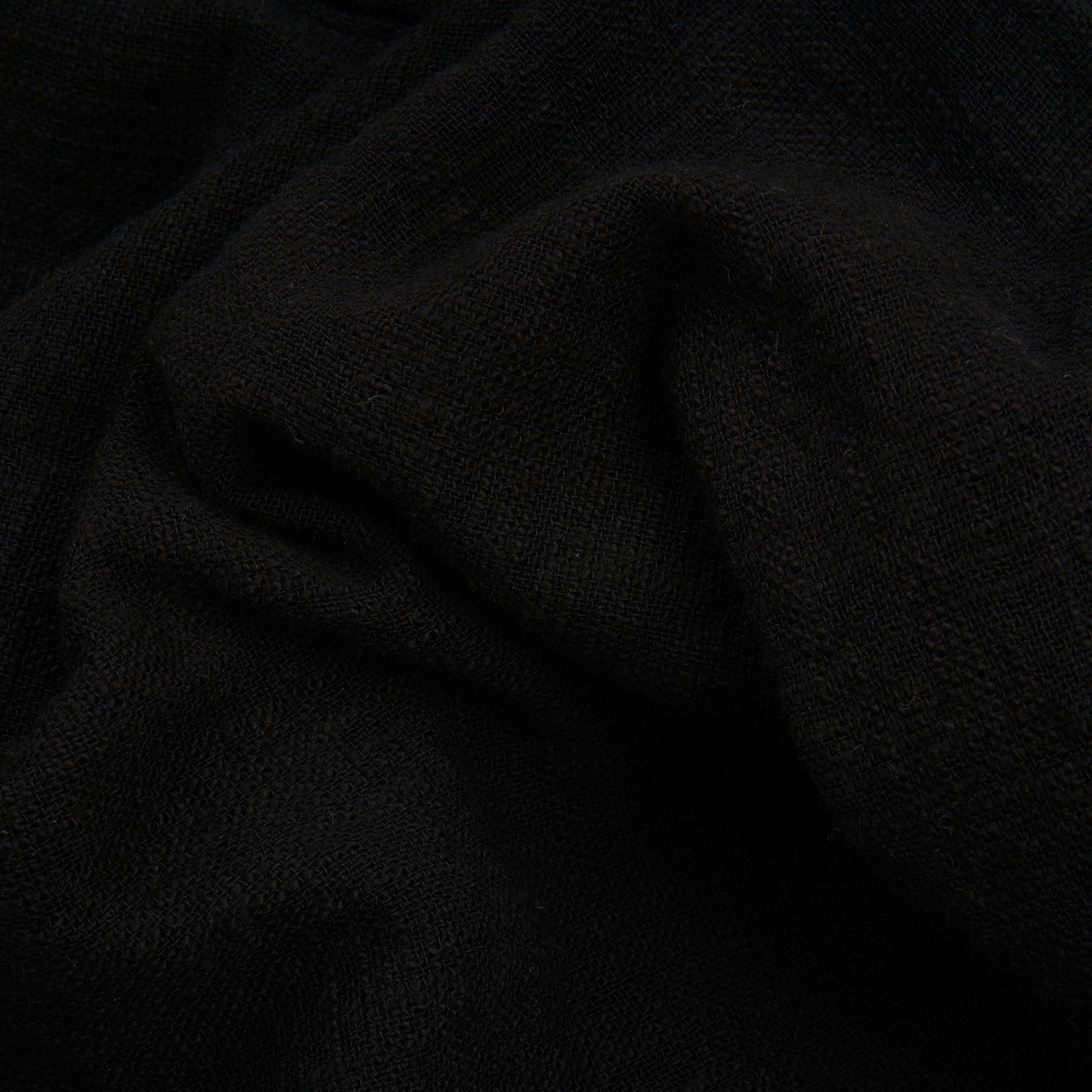 Linen Drawstring Pant - Black Linen Eight-X