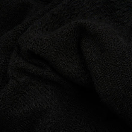 Linen Drawstring Pant - Black Linen Eight-X
