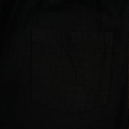 Linen Drawstring Pant - Black Linen Eight-X