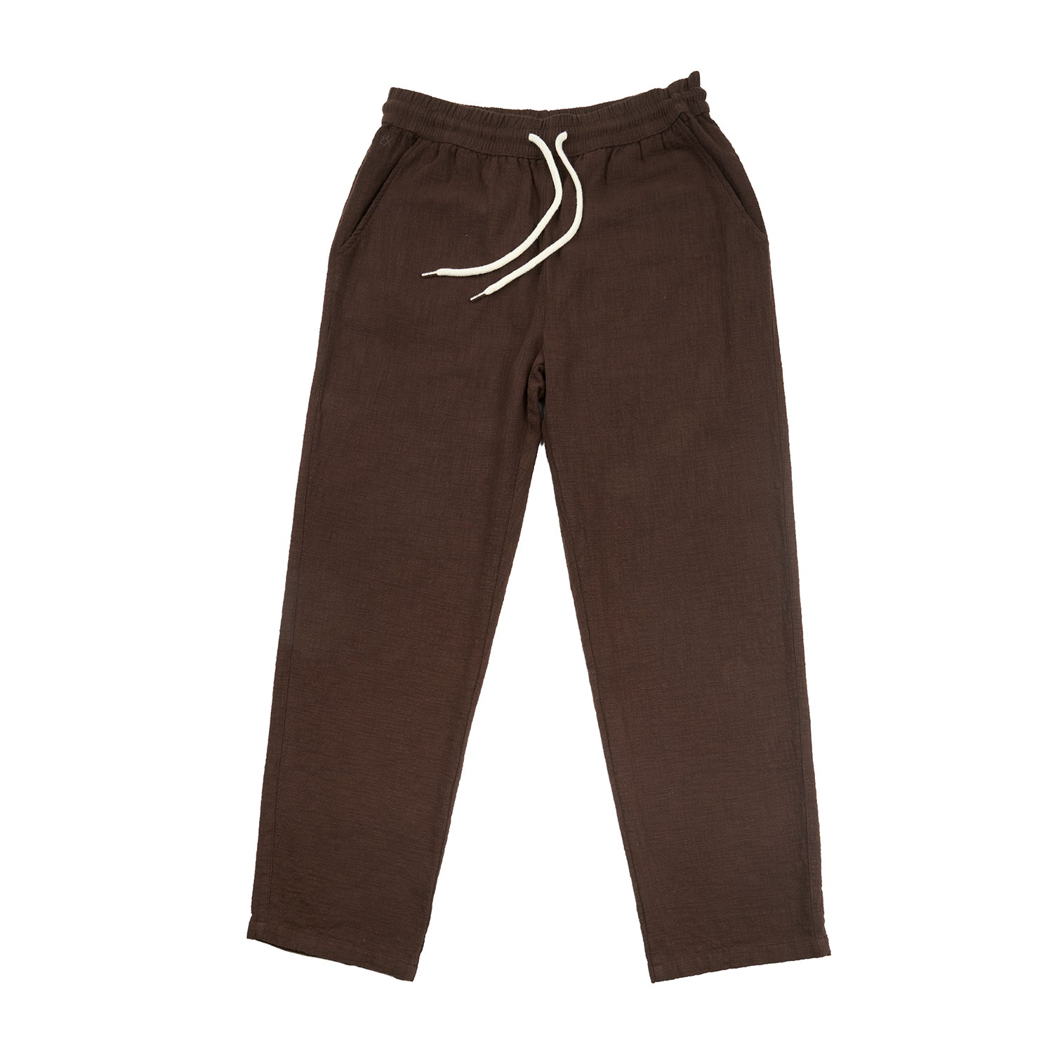 Linen Drawstring Pant - Brown Linen Eight-X BROWN S