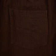 Linen Drawstring Pant - Brown Linen Eight-X