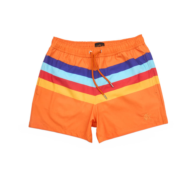 Malibu Stripe Swim Trunks Swim Wear Eight-X